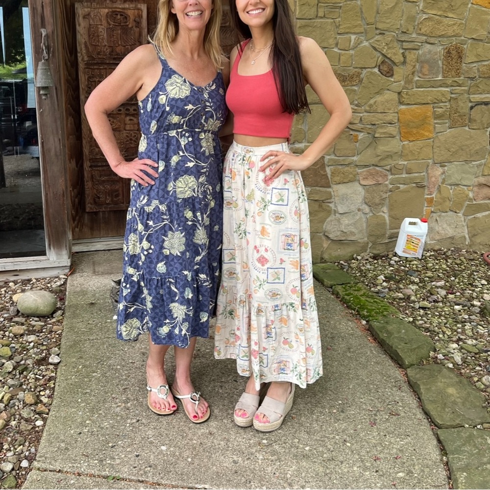 Abercrombie long linen skirt